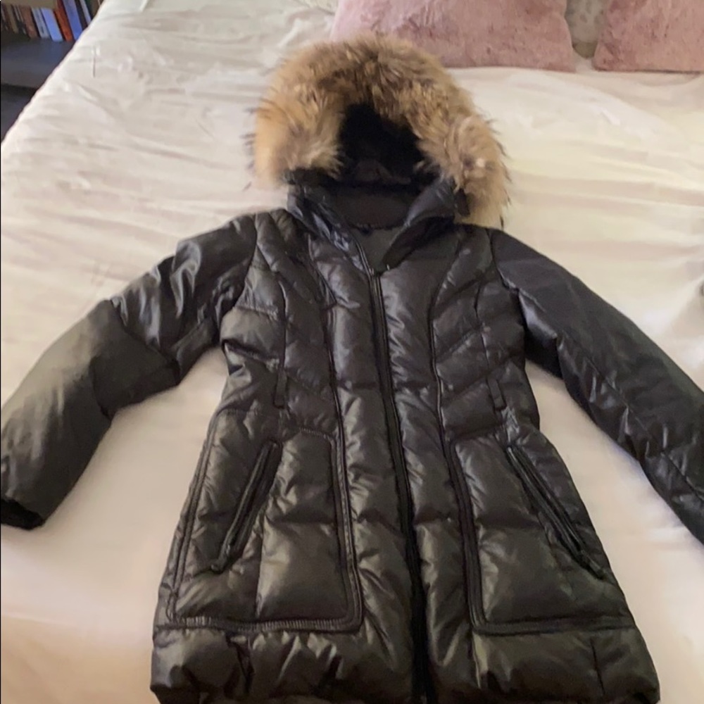 Andrew Marc 3/4 jacket with real fur.